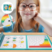 Laden Sie das Bild in den Galerie-Viewer, Magnetisches Buch-Bruchteil-Puzzle für Kinder