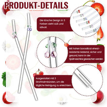 Laden Sie das Bild in den Galerie-Viewer, 🌈Strohhalme aus farbigem Glas