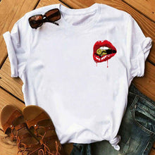 Laden Sie das Bild in den Galerie-Viewer, T-Shirt für Männer und Frauen mit Lippendruck
