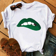 Laden Sie das Bild in den Galerie-Viewer, T-Shirt für Männer und Frauen mit Lippendruck