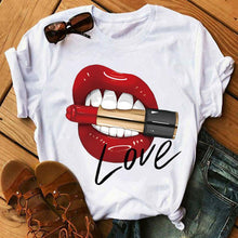 Laden Sie das Bild in den Galerie-Viewer, T-Shirt für Männer und Frauen mit Lippendruck