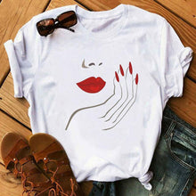 Laden Sie das Bild in den Galerie-Viewer, T-Shirt für Männer und Frauen mit Lippendruck