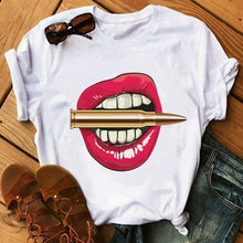 Laden Sie das Bild in den Galerie-Viewer, T-Shirt für Männer und Frauen mit Lippendruck