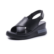 Laden Sie das Bild in den Galerie-Viewer, Plateau Sandalen mit Fischmaul