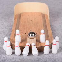 Laden Sie das Bild in den Galerie-Viewer, Zuhause Holz Mini Bowling Spiel Set