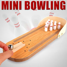 Laden Sie das Bild in den Galerie-Viewer, Zuhause Holz Mini Bowling Spiel Set