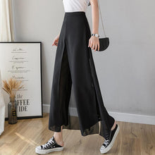 Laden Sie das Bild in den Galerie-Viewer, Chiffon Eisseide Hose mit weitem Bein