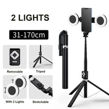 Laden Sie das Bild in den Galerie-Viewer, (🔥Schlussverkauf🔥)Selfie-Stick mit LED-Aufhelllicht