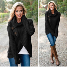 Laden Sie das Bild in den Galerie-Viewer, Langärmel Unregelmäßiger Strickpullover