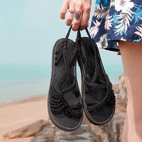 Flip Flops Kreuzband Geflochtene Sandalen