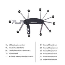 Laden Sie das Bild in den Galerie-Viewer, 16 in 1 Multifunktions-Fahrradreparaturwerkzeug für Fahrradradfahrer