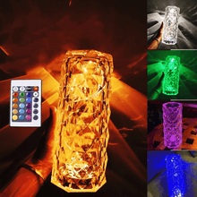 Laden Sie das Bild in den Galerie-Viewer, ✨USB Rosenschatten Kristalllampe✨