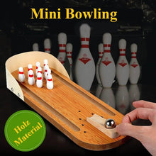 Laden Sie das Bild in den Galerie-Viewer, Zuhause Holz Mini Bowling Spiel Set