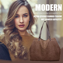 Laden Sie das Bild in den Galerie-Viewer, Retro lässige Canvas-Tasche mit großer Kapazität