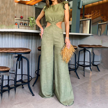Laden Sie das Bild in den Galerie-Viewer, 🔥Sommer-Specials🔥Einfarbiger Overall mit Rüschen