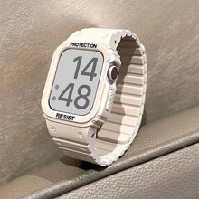 Laden Sie das Bild in den Galerie-Viewer, Integriertes magnetisches Silikonarmband der Apple Watch