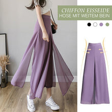 Laden Sie das Bild in den Galerie-Viewer, Chiffon Eisseide Hose mit weitem Bein