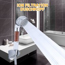 Laden Sie das Bild in den Galerie-Viewer, Premium Duschkopf Handbrause mit Ionenfilter wassersparend mit verstellbaren Wasserdruck