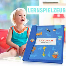 Laden Sie das Bild in den Galerie-Viewer, Holzmuster Tangram Magnetpuzzle