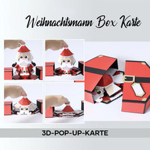 Laden Sie das Bild in den Galerie-Viewer, 3D-Popup-Box-Karte „Weihnachtsmann-Streich“
