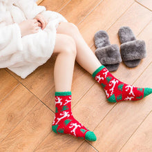 Laden Sie das Bild in den Galerie-Viewer, Frauen Weihnachten Plüsch Socken