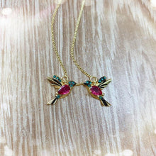 Laden Sie das Bild in den Galerie-Viewer, Damen elegante Kolibri Strass Ohrstecker