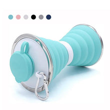 Laden Sie das Bild in den Galerie-Viewer, Outdoor Silikon Faltbare Wasserflasche