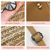 Laden Sie das Bild in den Galerie-Viewer, Rattantasche mit Schal, Handtasche oder Umhängetasche