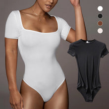 Laden Sie das Bild in den Galerie-Viewer, Ärmelloser Damen-Bodysuit mit eckigem Ausschnitt