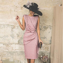 Laden Sie das Bild in den Galerie-Viewer, Dünnes ärmelloses Kleid mit Tupfen