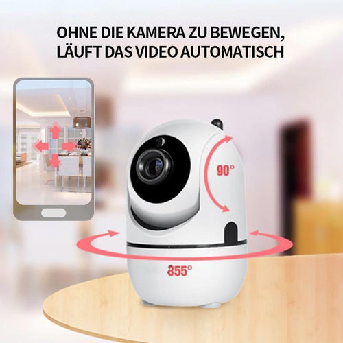 Intelligente AI-Überwachungskamera- Automatische Körperverfolgung, Nachtsicht HD