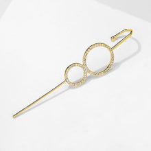 Laden Sie das Bild in den Galerie-Viewer, Roségold Doppelkreis Ohrring