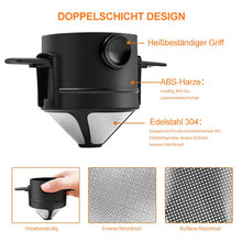 Laden Sie das Bild in den Galerie-Viewer, Kaffeefilterbecher aus Edelstahl