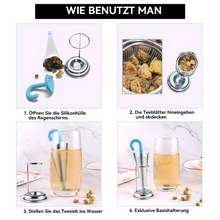 Laden Sie das Bild in den Galerie-Viewer, Regenschirm-Tee-Ei aus Edelstahl