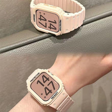 Laden Sie das Bild in den Galerie-Viewer, Integriertes magnetisches Silikonarmband der Apple Watch