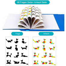 Laden Sie das Bild in den Galerie-Viewer, Holzmuster Tangram Magnetpuzzle