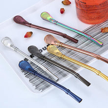 Laden Sie das Bild in den Galerie-Viewer, Kaffeelöffel Edelstahl Trinkhalm