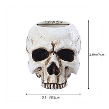 Laden Sie das Bild in den Galerie-Viewer, Simulierter Totenkopf Kerzenständer
