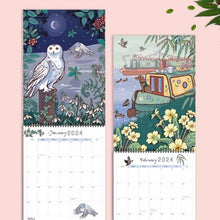 Laden Sie das Bild in den Galerie-Viewer, 🗓️2024 Natur und Tierwelt Kunst Wandkalender🗓️