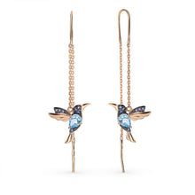 Laden Sie das Bild in den Galerie-Viewer, Damen elegante Kolibri Strass Ohrstecker
