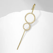 Laden Sie das Bild in den Galerie-Viewer, Roségold Doppelkreis Ohrring