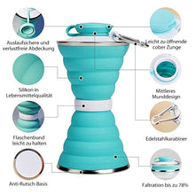 Laden Sie das Bild in den Galerie-Viewer, Outdoor Silikon Faltbare Wasserflasche