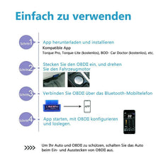 Laden Sie das Bild in den Galerie-Viewer, Auto Arzt OBDII ELM327 Bluetooth-Auto-Detektor