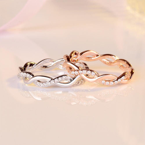 Verdrehen-Ring，Twist-Ring，Diamant-Ring