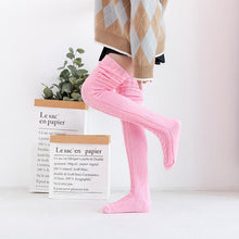 Laden Sie das Bild in den Galerie-Viewer, Lange Warme Socken Aus 100% Reiner Baumwolle Und Reiner Wolle