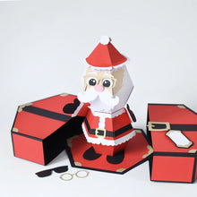 Laden Sie das Bild in den Galerie-Viewer, 3D-Popup-Box-Karte „Weihnachtsmann-Streich“