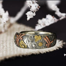 Laden Sie das Bild in den Galerie-Viewer, Bunter Sonnenblumen-Libellenring