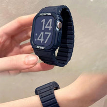 Laden Sie das Bild in den Galerie-Viewer, Integriertes magnetisches Silikonarmband der Apple Watch
