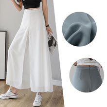 Laden Sie das Bild in den Galerie-Viewer, Chiffon Eisseide Hose mit weitem Bein