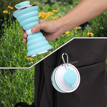 Laden Sie das Bild in den Galerie-Viewer, Outdoor Silikon Faltbare Wasserflasche